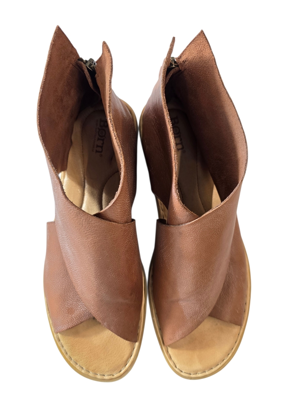 Born Iwa Women's Brown Leather Open-Toe Ankle Sandals